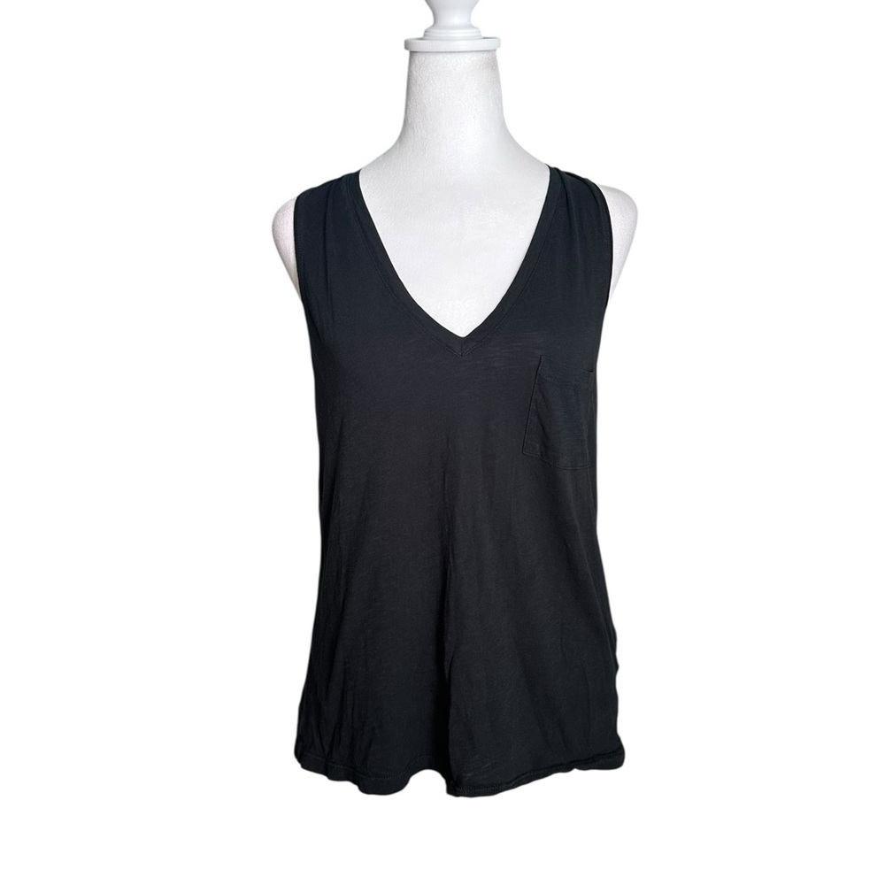Madewell Women's V-neck Black Sleeveless Tank Top Size M